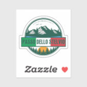 Stelviopas - Stelvio-pas Italiaanse bergen Sticker (Vel)