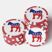 Stem 2014 Democratische Partij Poker Chips (Opstapeling)