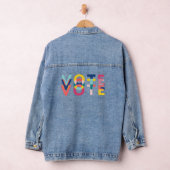 Stem Activist Verkiezing Moderne Regenboog Denim Jacket (Hangar)