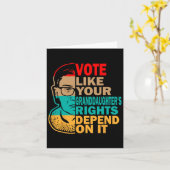 Stem als de rechten van je kleindochter - feminist kaart (Gele Bloem)