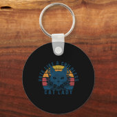 Stem als een kinderloze kattendame die Kamala 20 s Sleutelhanger (Voorkant)