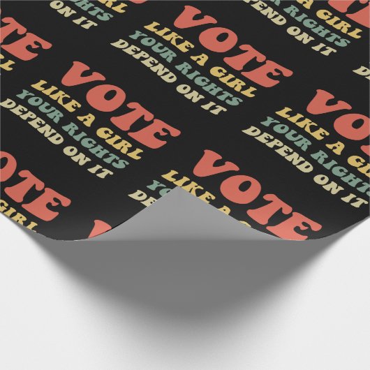 Stem als een meisje waar je rechten van afhangen I Cadeaupapier (Hoek)