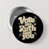 Stem Als Ruth Je Baarmoeder Stuurde Feministische Ronde Button 7,6 Cm (Voorkant /achterkant)