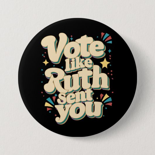 Stem Als Ruth Je Baarmoeder Stuurde Feministische Ronde Button 7,6 Cm (Voorkant)