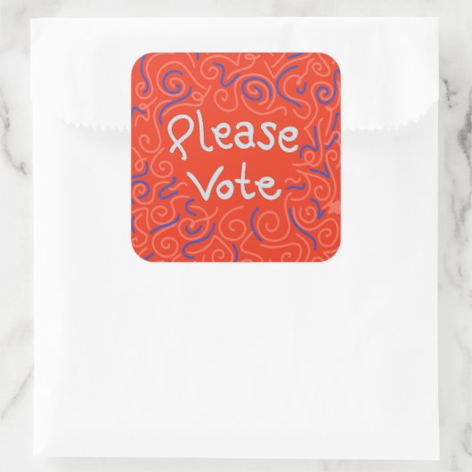 Stem alsjeblieft op Stickers (Tas)