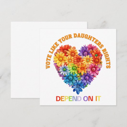 Stem alsof de rechten van je dochter ervan afhange kaart (Voorkant / Achterkant)