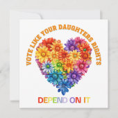 Stem alsof de rechten van je dochter ervan afhange kaart (Voorkant)