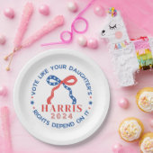 Stem alsof de rechten van je dochter ervan afhange papieren bordje (Feest)