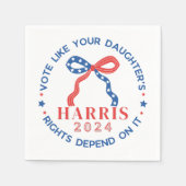 Stem alsof de rechten van je dochter ervan afhange servet (Voorkant)