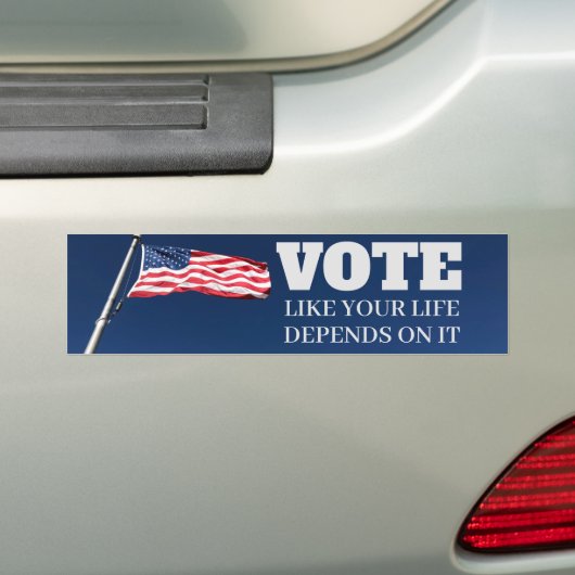 Stem alsof je leven afhangt van IT-verkiezing Bumpersticker (Op auto)