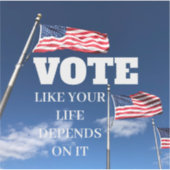 Stem alsof je leven afhangt van je IT notebook Sticker (Voorkant)