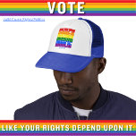Stem alsof je LGBTQ-rechten ervan afhangen Trucker Pet<br><div class="desc">Stem alsof je LGBTQ-rechten afhangen van het Pet van IT Trucker. Leg het woord uit terwijl je dit pet draagt. Onze rechten staan op het spel. Ga weg en stem (BLAUW). Stem Blauw (bewerkbaar)</div>