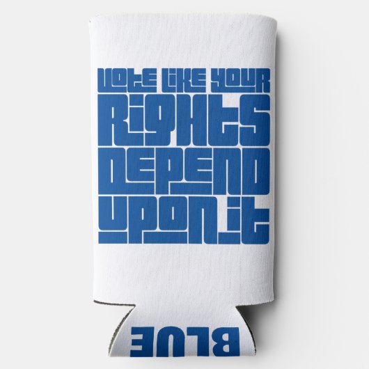 Stem alsof je rechten ervan afhangen seltzer blikjeskoeler (Achterkant)