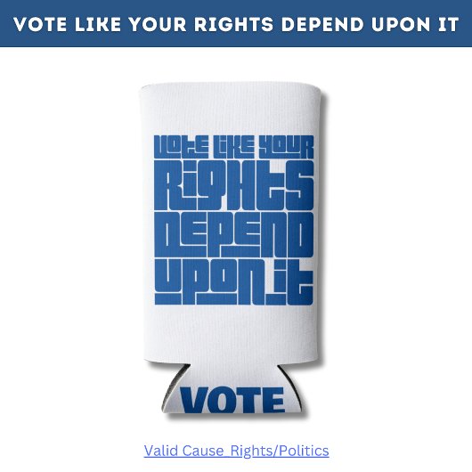 Stem alsof je rechten ervan afhangen seltzer blikjeskoeler