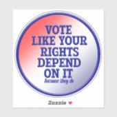 STEM ALSOF JE RECHTEN ERVAN AFHANGEN STICKER (Vel)