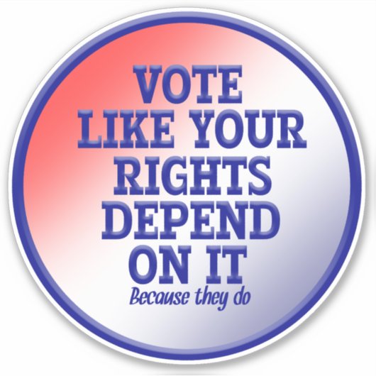 STEM ALSOF JE RECHTEN ERVAN AFHANGEN STICKER (Voorkant)