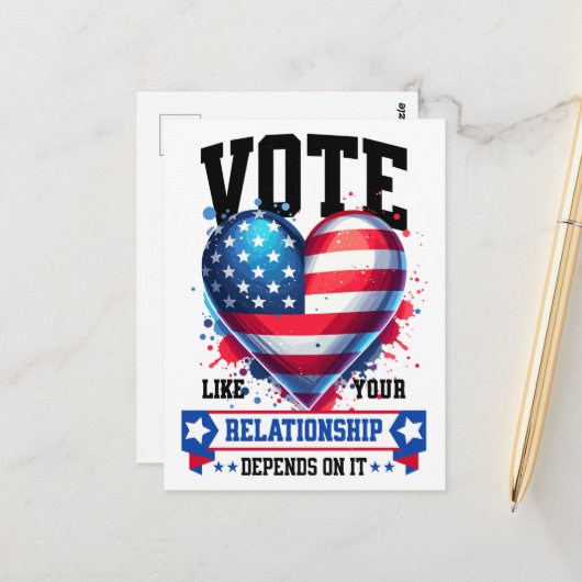 Stem alsof je Relatie ervan afhangt Briefkaart (Voorkant / Achterkant in situ)