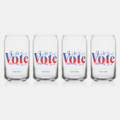 Stem alsof je stem ervan afhangt blikvorm glas (Achterkant)