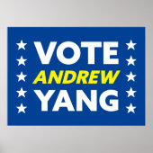 Stem Andrew Yang New York City burgemeester Stars  Poster (Voorkant)