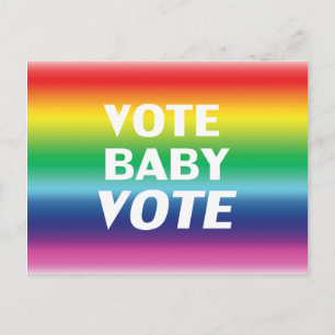 " stem baby " pride lgbtq lgbt regenboogkleuren briefkaart