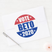 Stem Beto O'rourke voor President 2020 Ronde Sticker (Envelop)