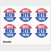 Stem Beto O'rourke voor President 2020 Ronde Sticker (Vel)