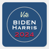 Stem Biden Harris 2024 Square Campaign Stickers (Voorkant)