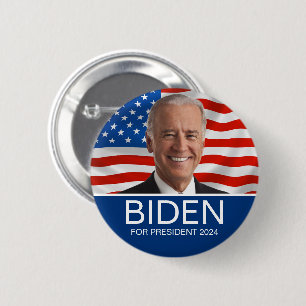 STEM Biden voor President 2024 Ronde Button 5,7 Cm