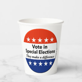 Stem bij speciale verkiezingen papieren bekers