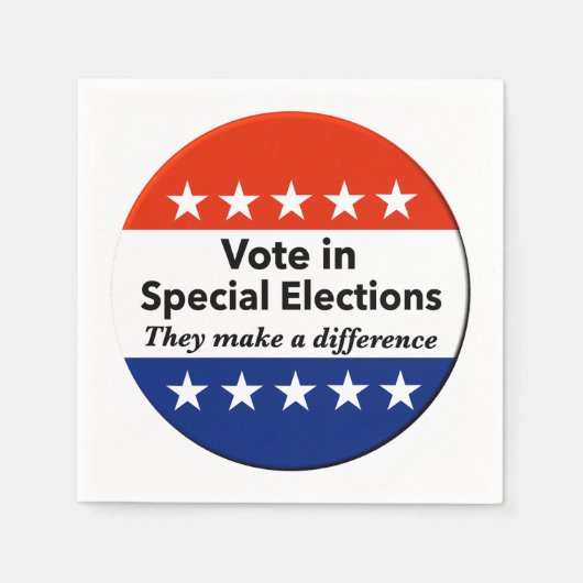Stem bij speciale verkiezingen servet (Voorkant)