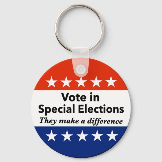 Stem bij speciale verkiezingen sleutelhanger (Voorkant)