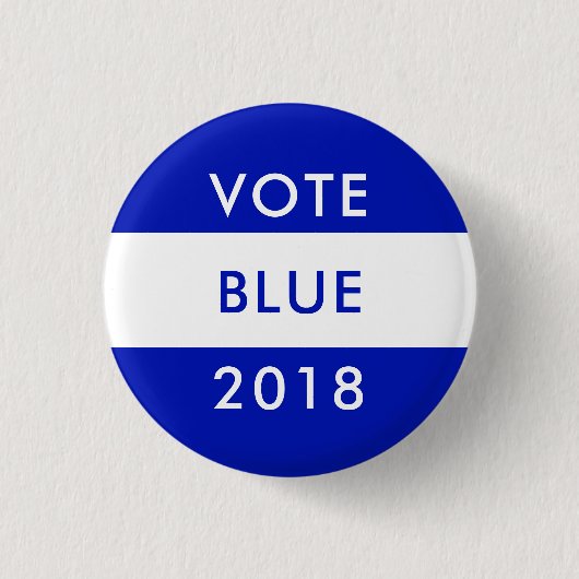 STEM BLAUW 2018 Midterm Verkiezingsdemocraten Wave Ronde Button 3,2 Cm (Voorkant)