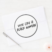 Stem Blauw 2024 als een zwarte vrouw Stickers (Envelop)