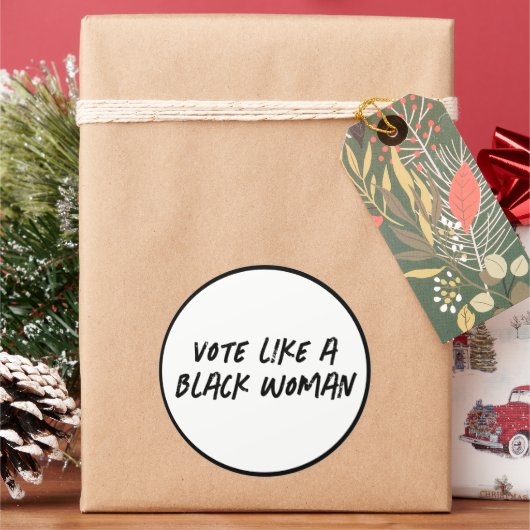 Stem Blauw 2024 als een zwarte vrouw Stickers (Feestdagen)