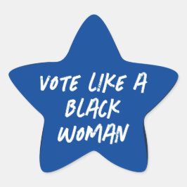 Stem Blauw 2024 als een zwarte vrouw Stickers