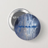 Stem Blauw 2026 Knop Ronde Button 5,7 Cm (Voorkant /achterkant)