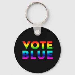 " stem blauw " blauw , pride lgbetq , lgbt regenbo sleutelhanger