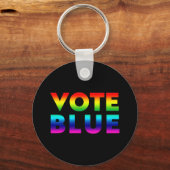 " stem blauw " blauw , pride lgbetq , lgbt regenbo sleutelhanger (Voorkant)