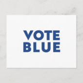 " stem blauw " blauw wit briefkaart (Voorkant)