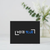 Stem Blauw Briefkaart (Staand voorkant)