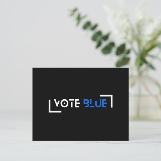 Stem Blauw  Briefkaart (Staand voorkant)