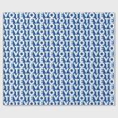 Stem blauw en wit patroon modern cadeau cadeaupapier (Vlak)