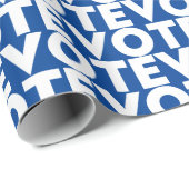 Stem blauw en wit patroon modern cadeau cadeaupapier (Rol Hoek)