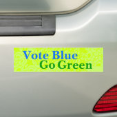 Stem Blauw Ga Groen Bumpersticker (Op auto)