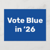 Stem blauw in 2026 briefkaart (Voorkant)