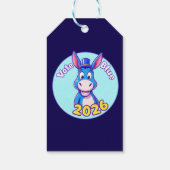 Stem blauw in 2026 cadeaulabel (Achterkant)