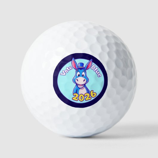 Stem blauw in 2026 golfballen (Voorkant)