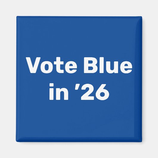 Stem blauw in 2026 magneet (Voorkant)