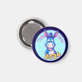 Stem blauw in 2026 magneet (Voorkant / Achterkant)