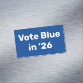 Stem blauw in 2026 magnetisch visitekaartje (Voorbeeld)